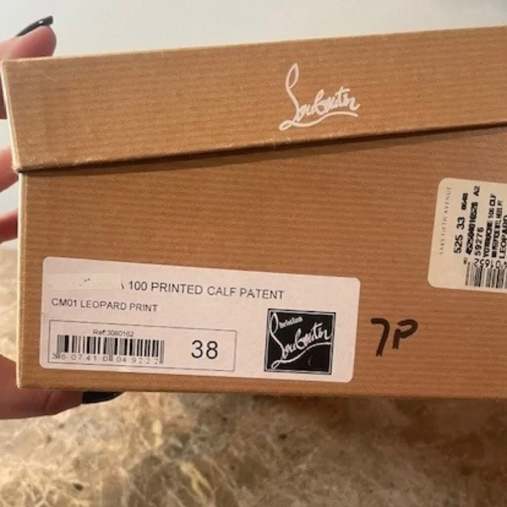 Christian Louboutin VINTAGE Yotruche Leopard Patent Leather Heels – Sz 8